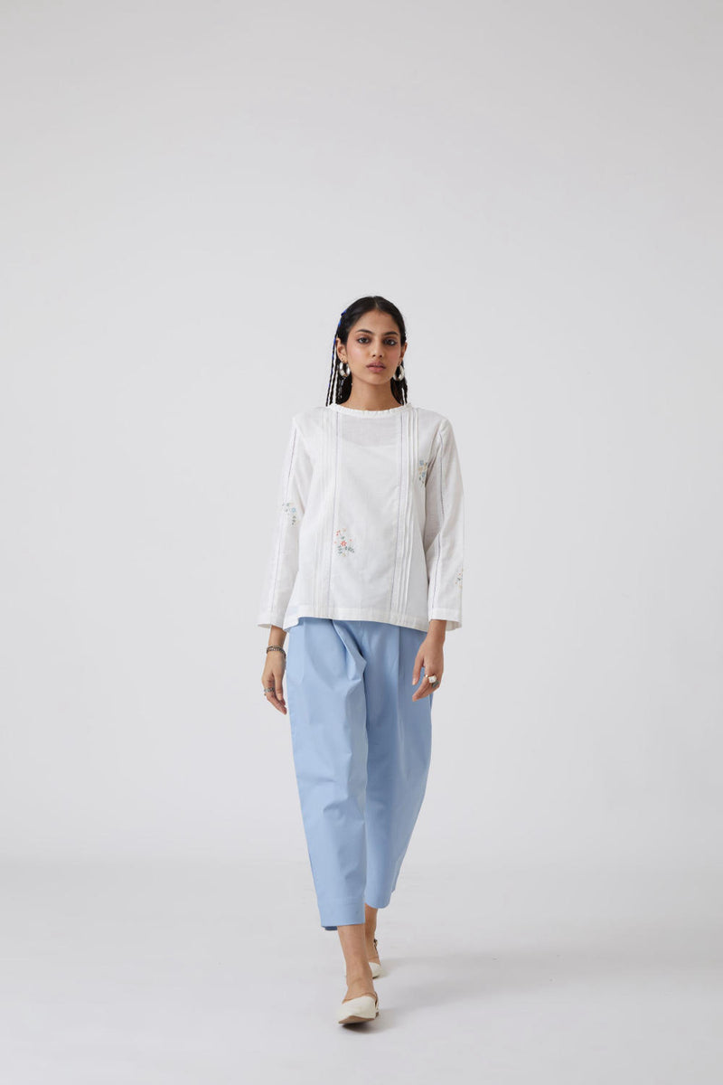 Hurit - Top Top & Tunics by The Summer House in white color for women in Singapore