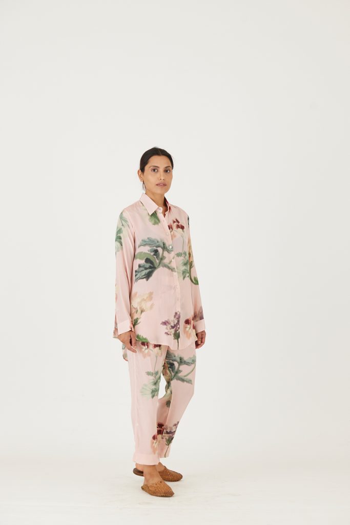 JULIET PINK CO-ORD Co-ord Set by Yam in pink color for women in Singapore