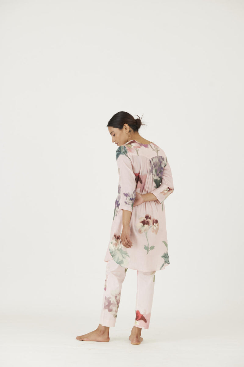 JULIET PINK KURTA SET Kurta Sets by Yam in pink color for women in Singapore