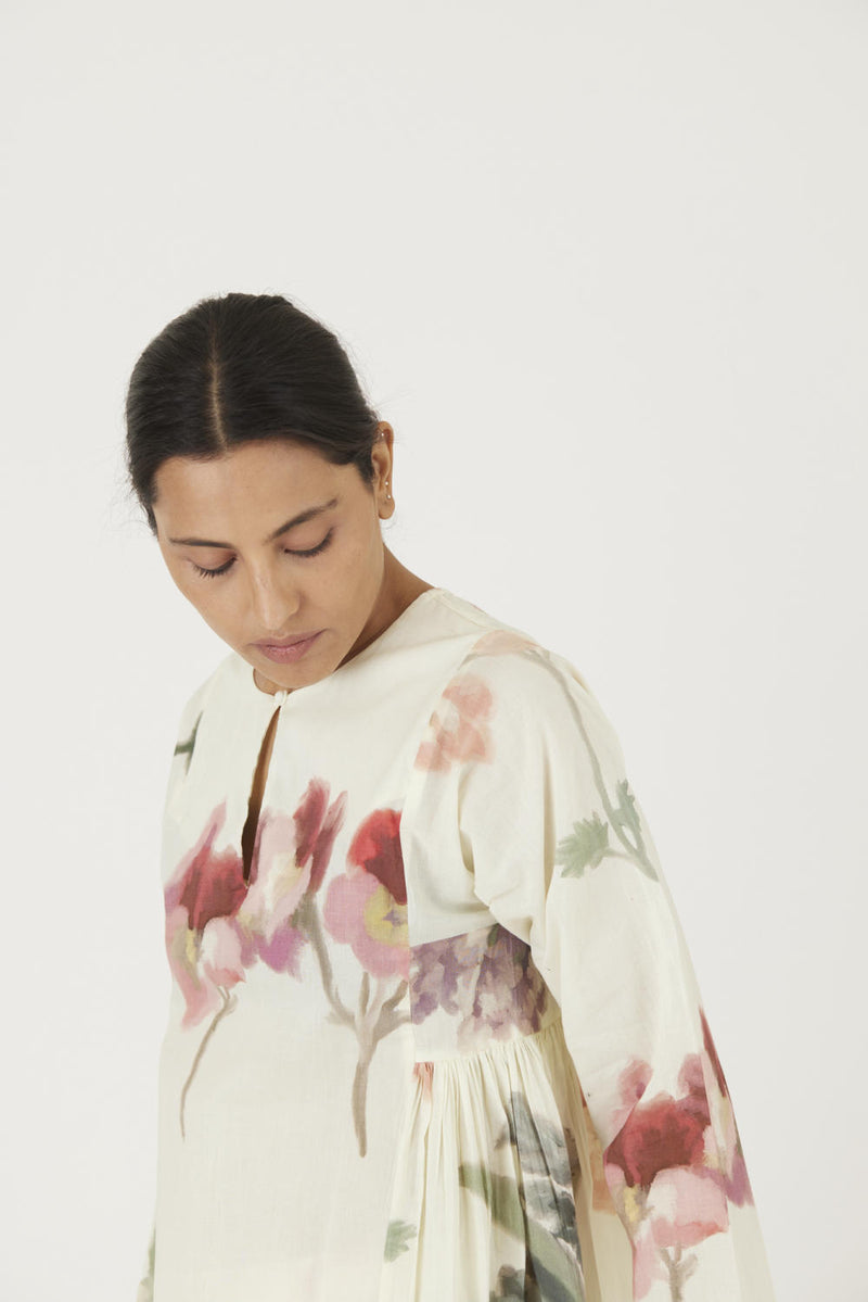 JULIET WHITE COTTON KURTA SET Kurta Sets by Yam in white color for women in Singapore
