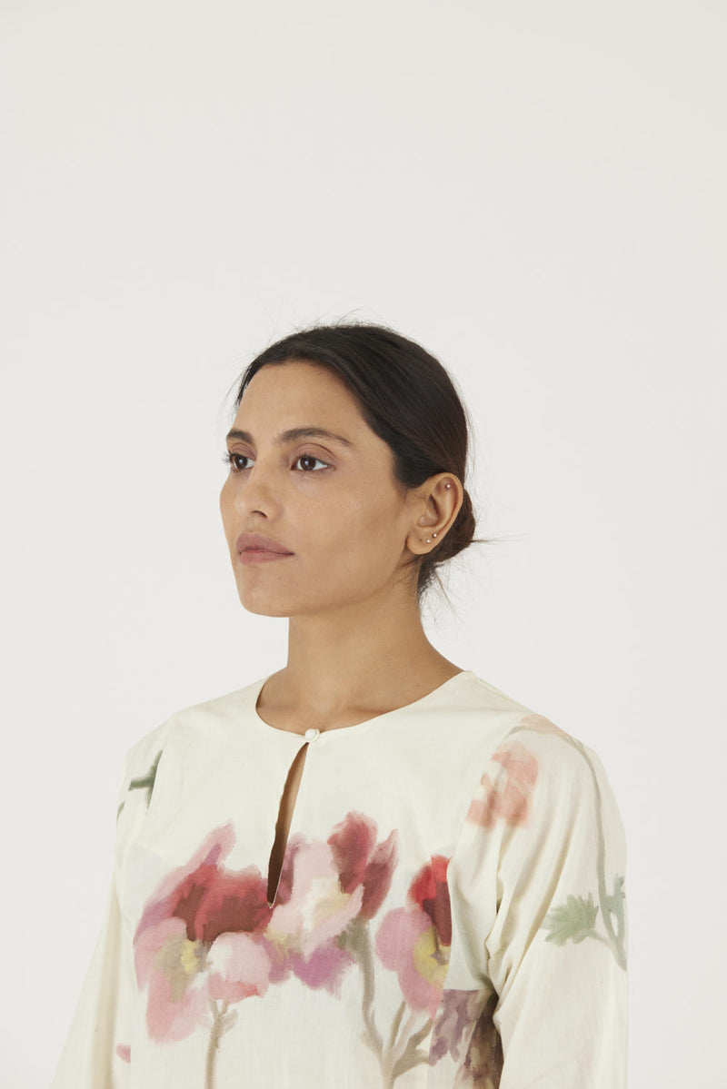 JULIET WHITE COTTON KURTA SET Kurta Sets by Yam in white color for women in Singapore
