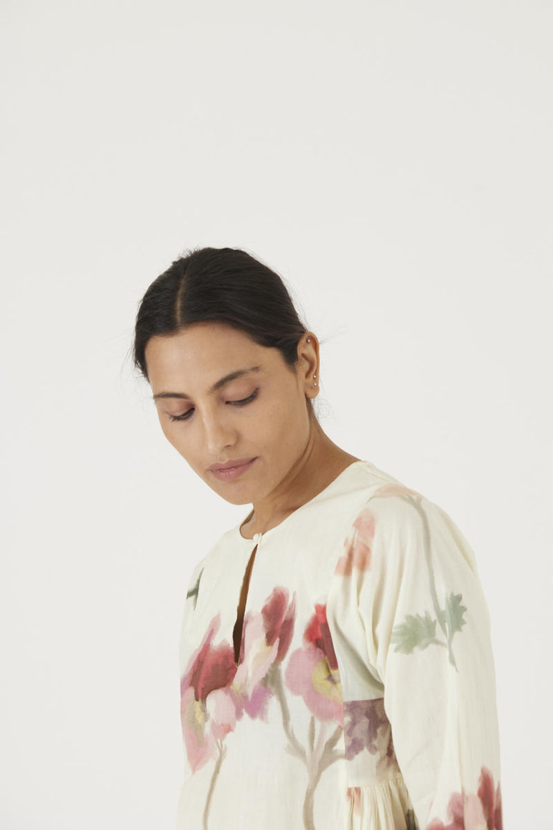 JULIET WHITE COTTON KURTA SET Kurta Sets by Yam in white color for women in Singapore