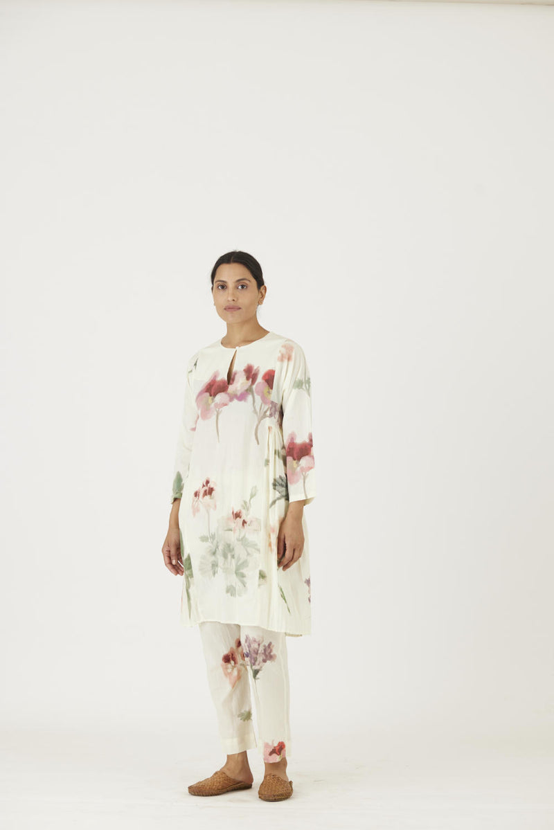 JULIET WHITE COTTON KURTA SET Kurta Sets by Yam in white color for women in Singapore