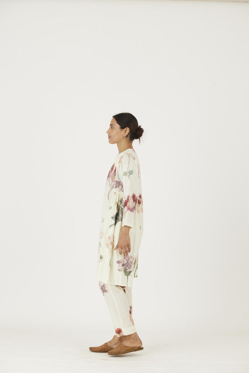 JULIET WHITE COTTON KURTA SET Kurta Sets by Yam in white color for women in Singapore