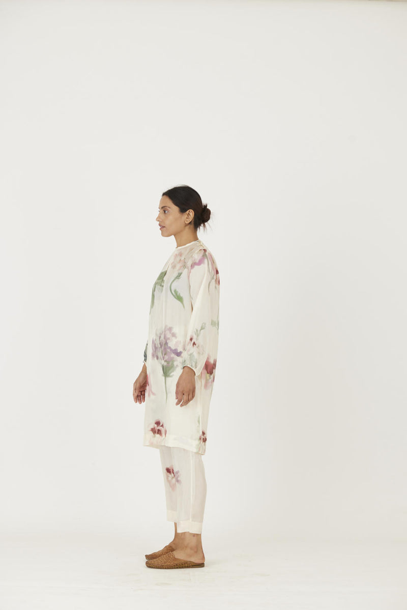 JULIET WHITE SILK KURTA SET Kurta Sets by Yam in white color for women in Singapore