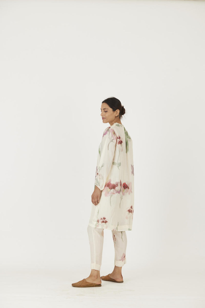JULIET WHITE SILK KURTA SET Kurta Sets by Yam in white color for women in Singapore