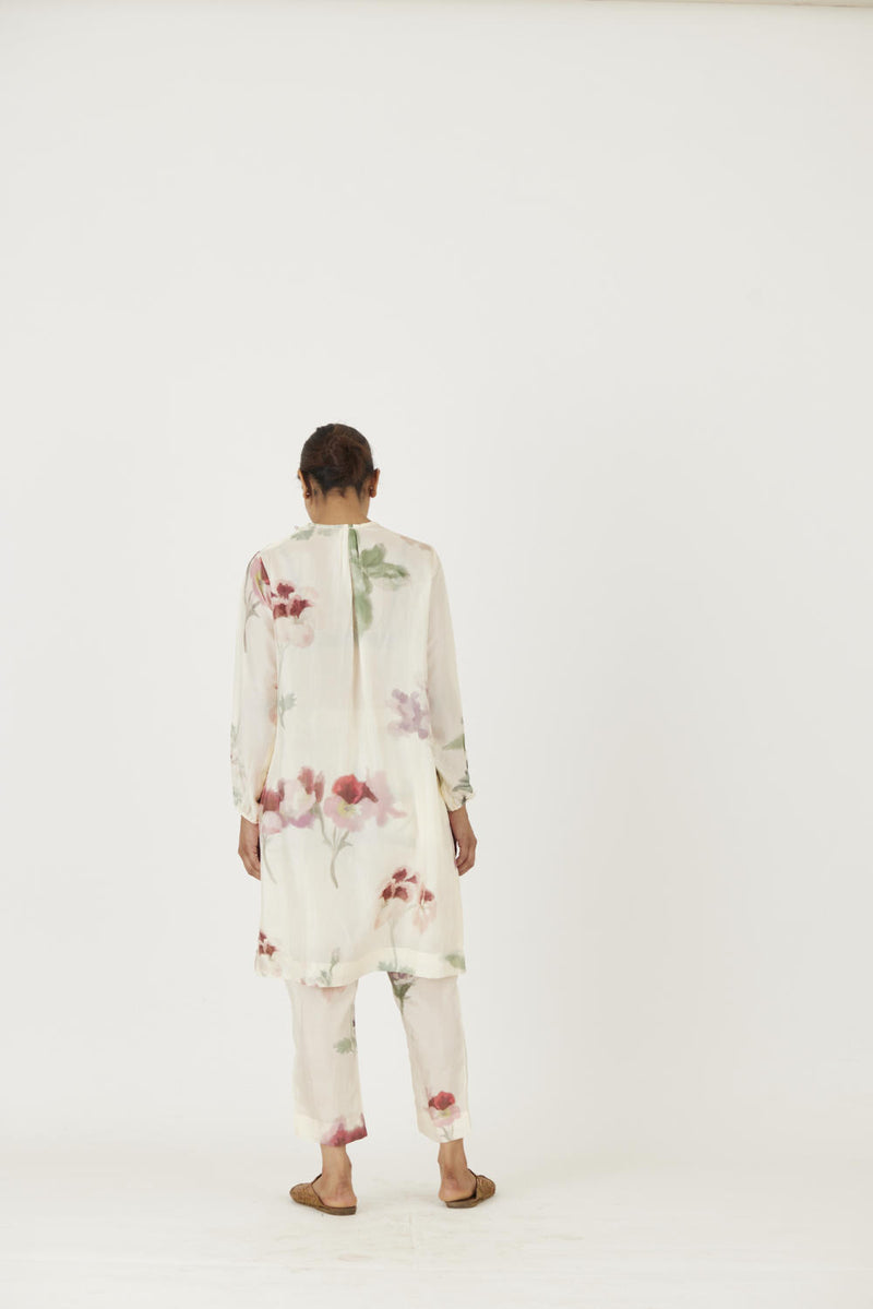 JULIET WHITE SILK KURTA SET Kurta Sets by Yam in white color for women in Singapore