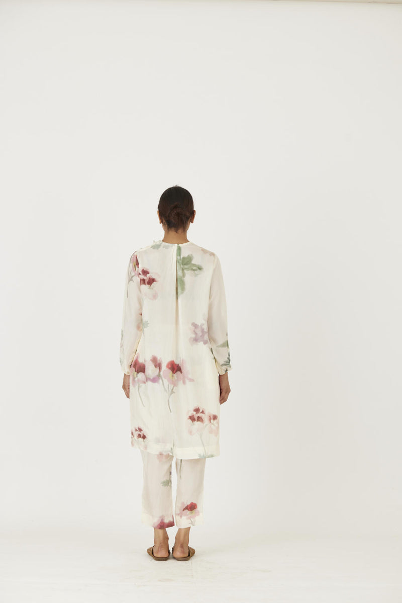 JULIET WHITE SILK KURTA SET Kurta Sets by Yam in white color for women in Singapore