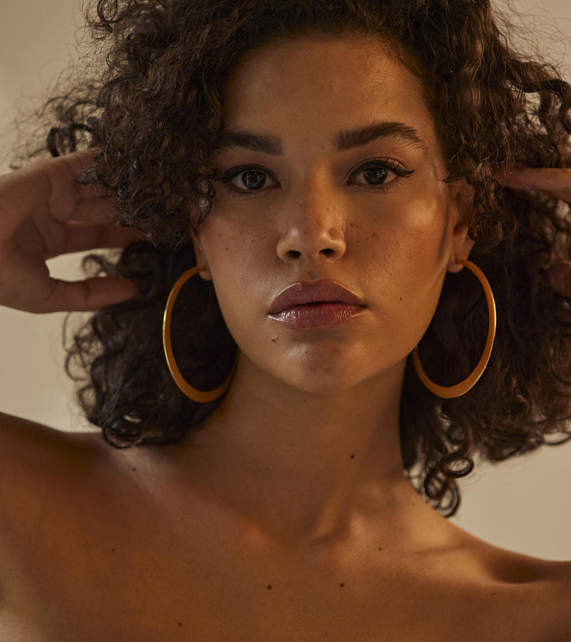 Roohi ear hoops by Khara Kapas Jewellery for women in Singapore