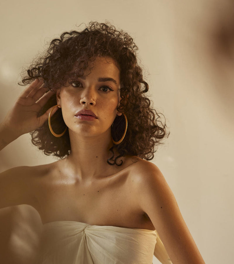 Roohi ear hoops by Khara Kapas Jewellery for women in Singapore