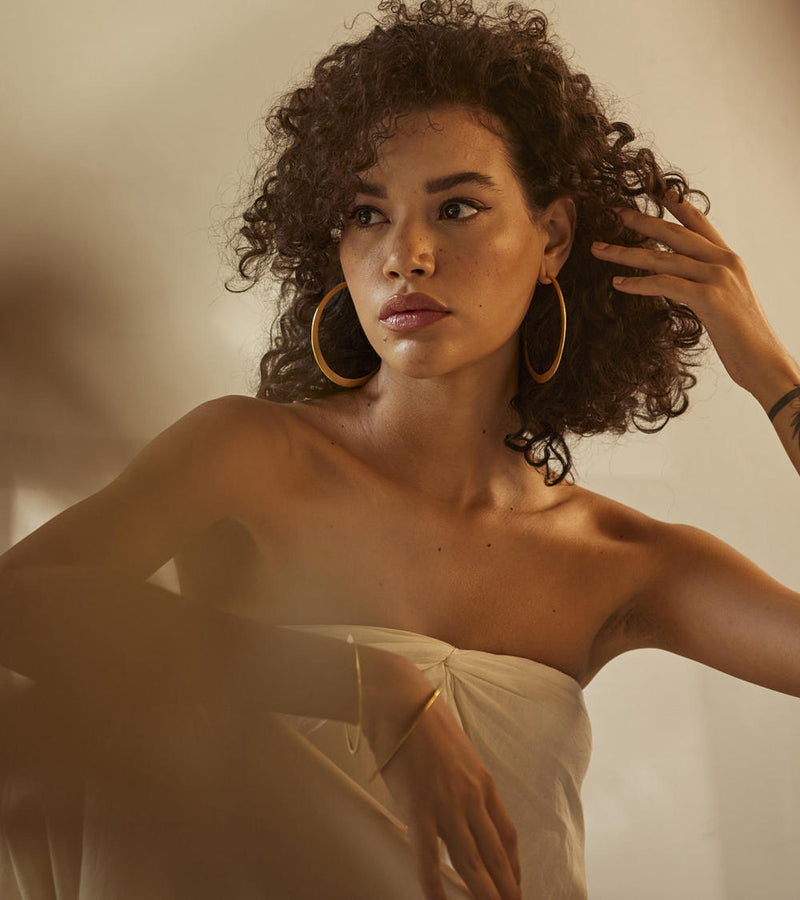 Roohi ear hoops by Khara Kapas Jewellery for women in Singapore