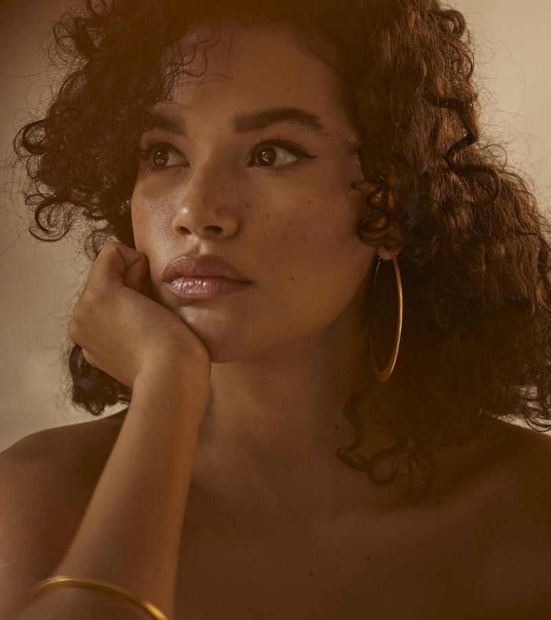 Roohi ear hoops by Khara Kapas Jewellery for women in Singapore
