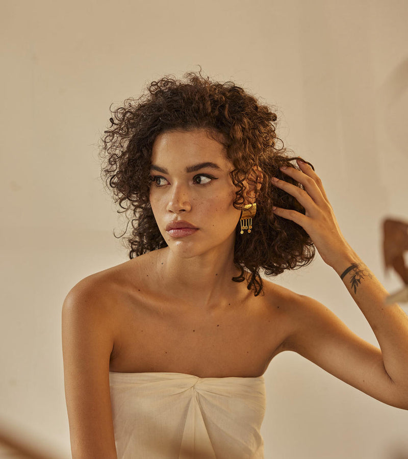 Jhomaar earring by Khara Kapas Jewellery for women in Singapore
