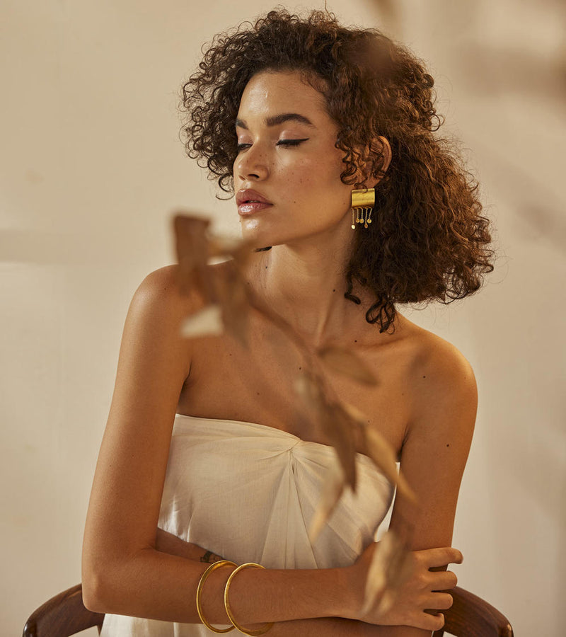 Jhomaar earring by Khara Kapas Jewellery for women in Singapore