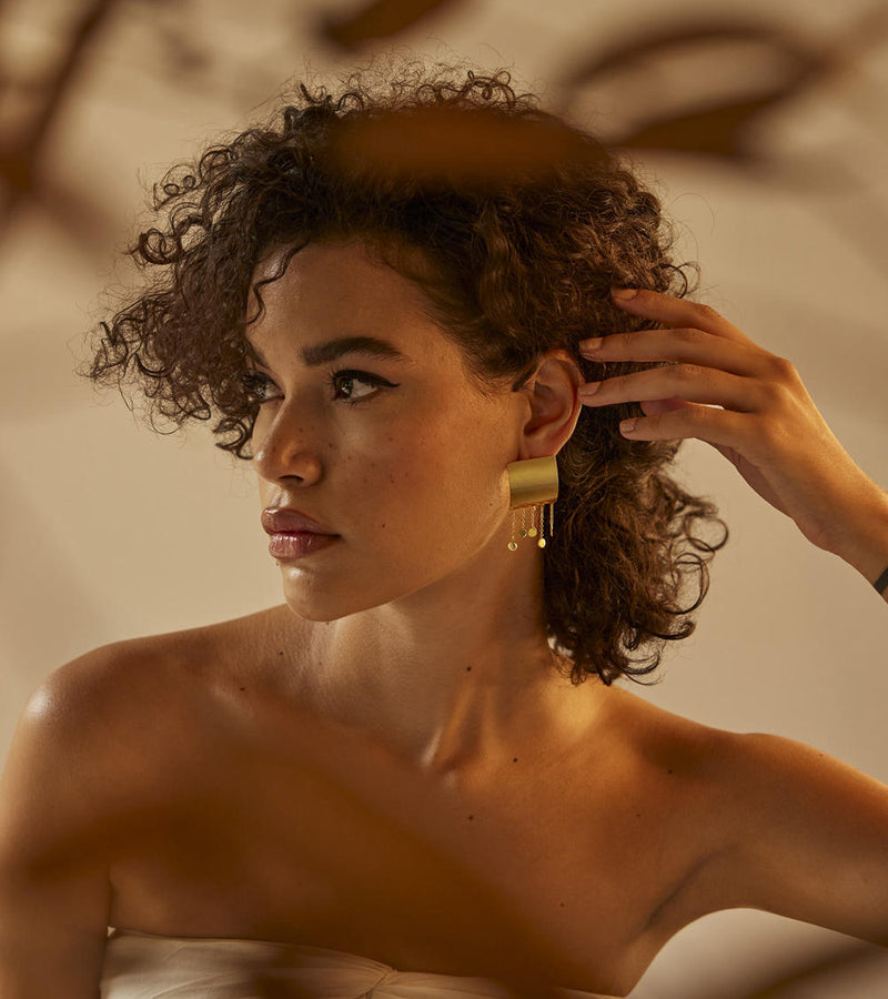 Jhomaar earring by Khara Kapas Jewellery for women in Singapore