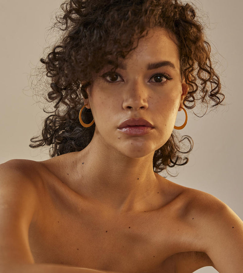 Kyna ear hoops by Khara Kapas Jewellery for women in Singapore