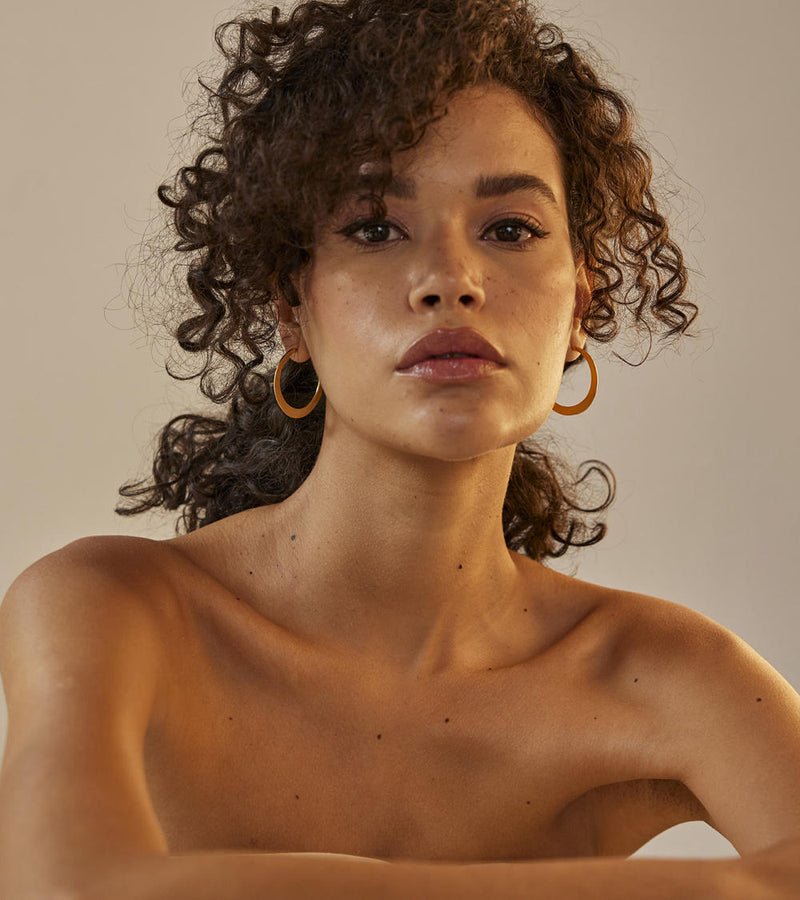 Kyna ear hoops by Khara Kapas Jewellery for women in Singapore