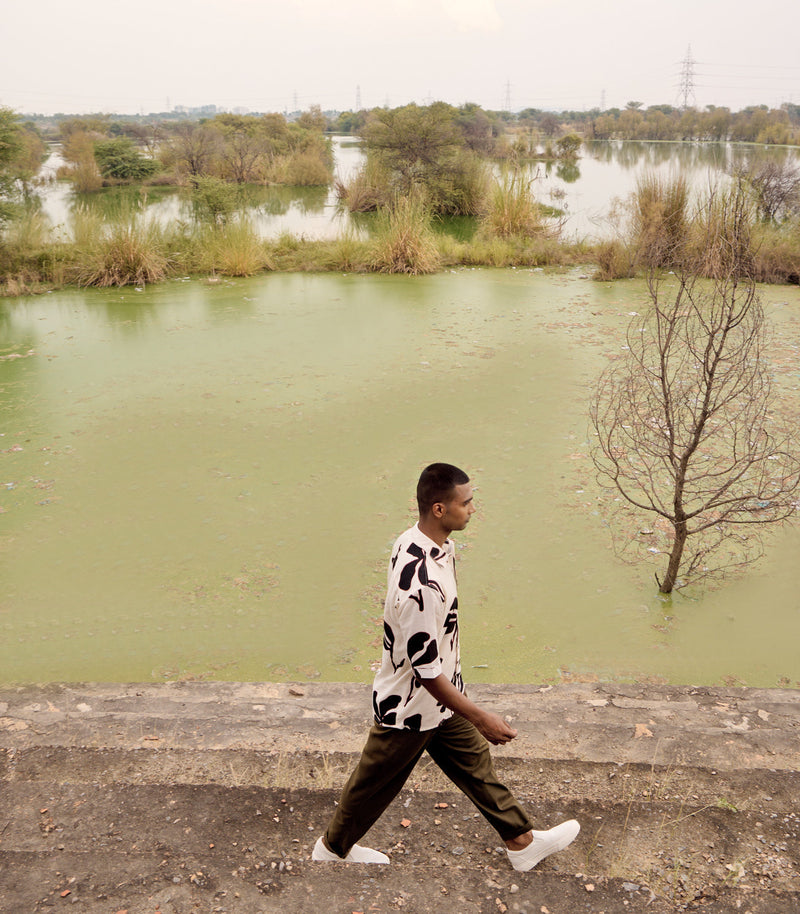 Olivebird Trouser cotton by Khara Kapas Men in green for men in Singapore