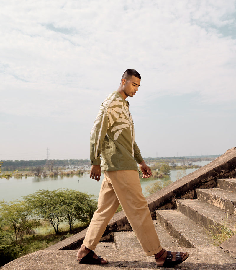 Falcon Finess Trouser cotton by Khara Kapas Men in green for men in Singapore