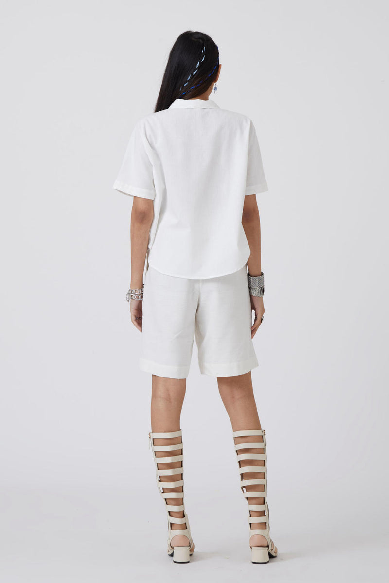 Kati - Shirt Top & Tunics by The Summer House in white color for women in Singapore