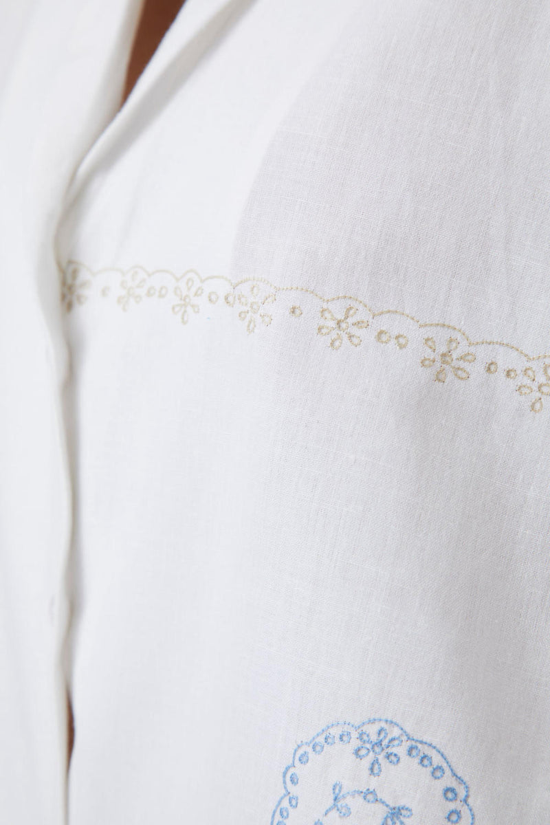 Kati - Shirt Top & Tunics by The Summer House in white color for women in Singapore