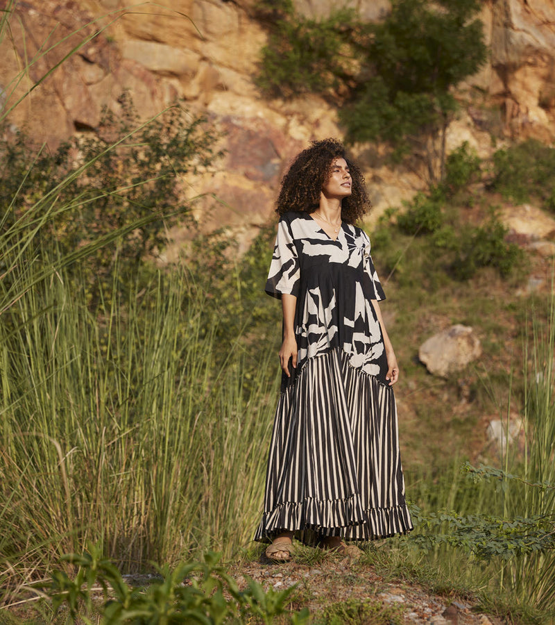 Longing Days Maxi Dress Dress by Khara Kapas in black for women in Singapore