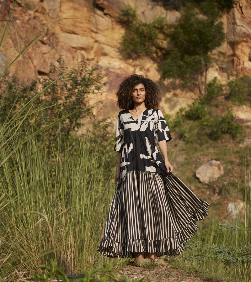 Longing Days Maxi Dress Dress by Khara Kapas in black for women in Singapore