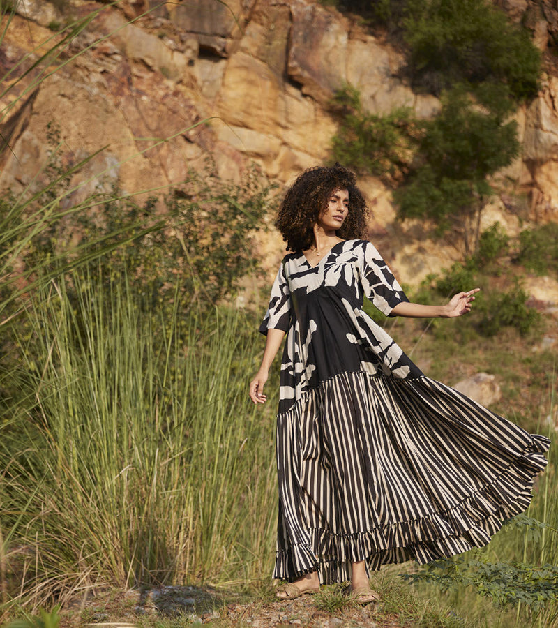 Longing Days Maxi Dress Dress by Khara Kapas in black for women in Singapore