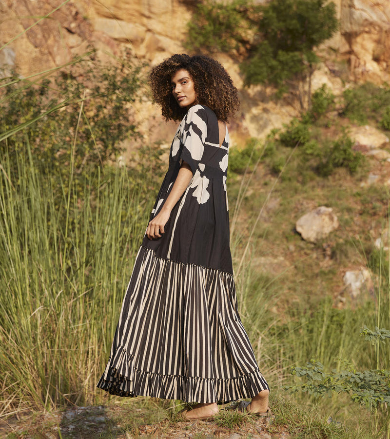 Longing Days Maxi Dress Dress by Khara Kapas in black for women in Singapore