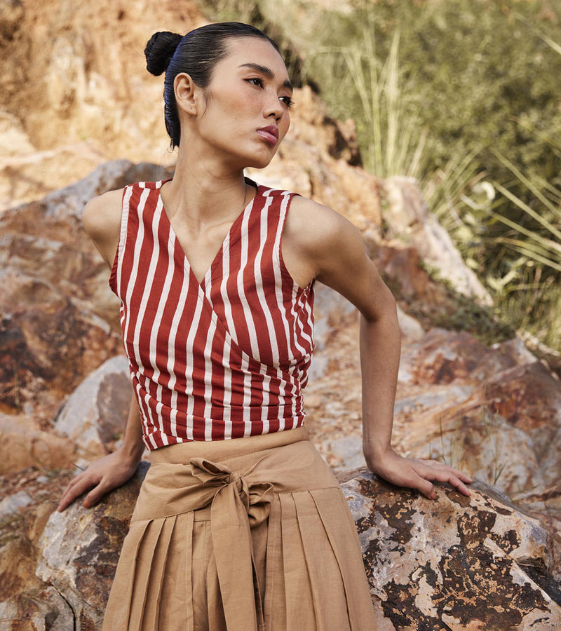 Threads Of Hope Wrap Top Top & Tunics by Khara Kapas for women in Singapore