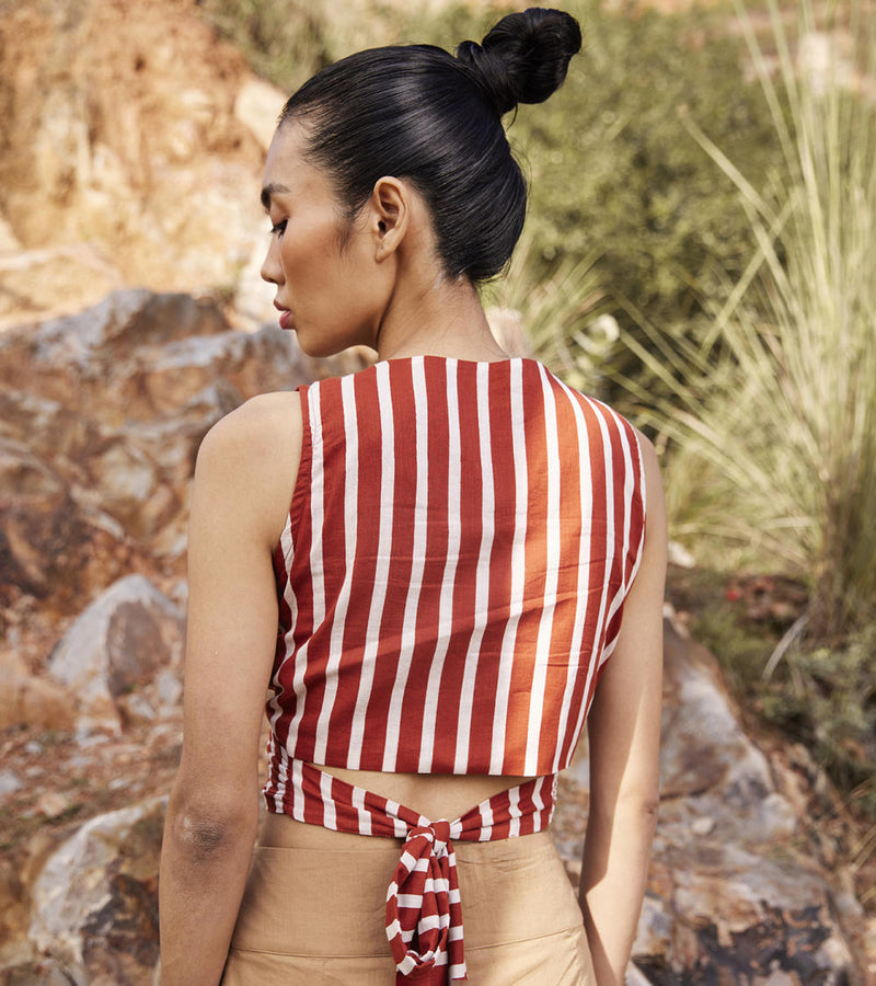 Threads Of Hope Wrap Top Top & Tunics by Khara Kapas for women in Singapore