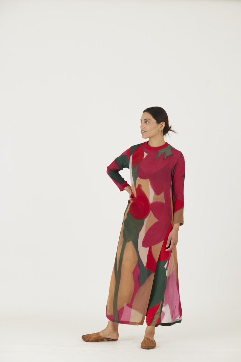 LEI LANI RED LONG KURTA SET Kurta Sets by Yam for women in Singapore