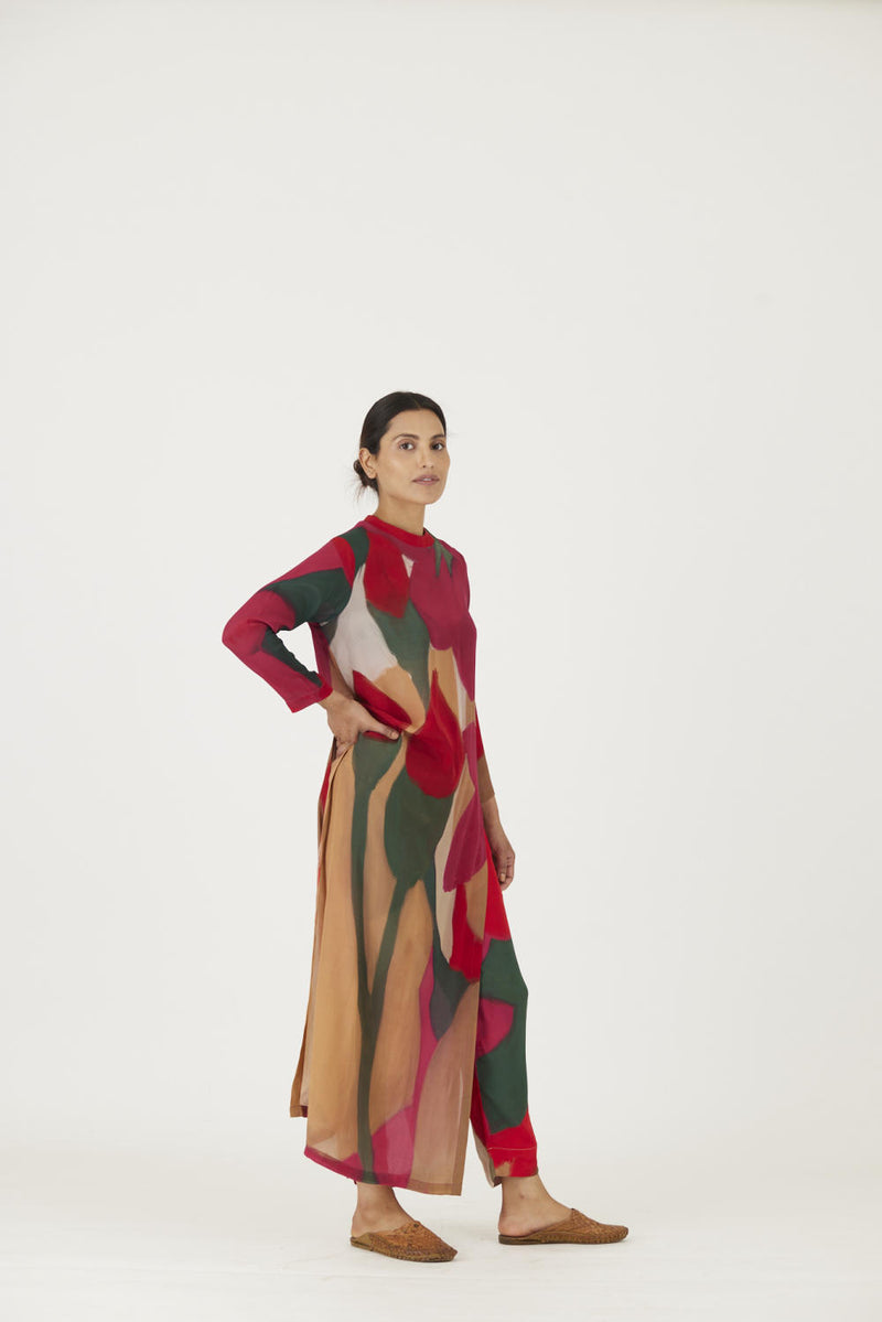 LEI LANI RED LONG KURTA SET Kurta Sets by Yam for women in Singapore
