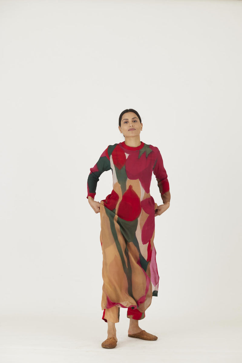 LEI LANI RED LONG KURTA SET Kurta Sets by Yam for women in Singapore