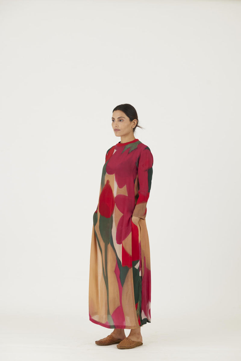 LEI LANI RED LONG KURTA SET Kurta Sets by Yam for women in Singapore