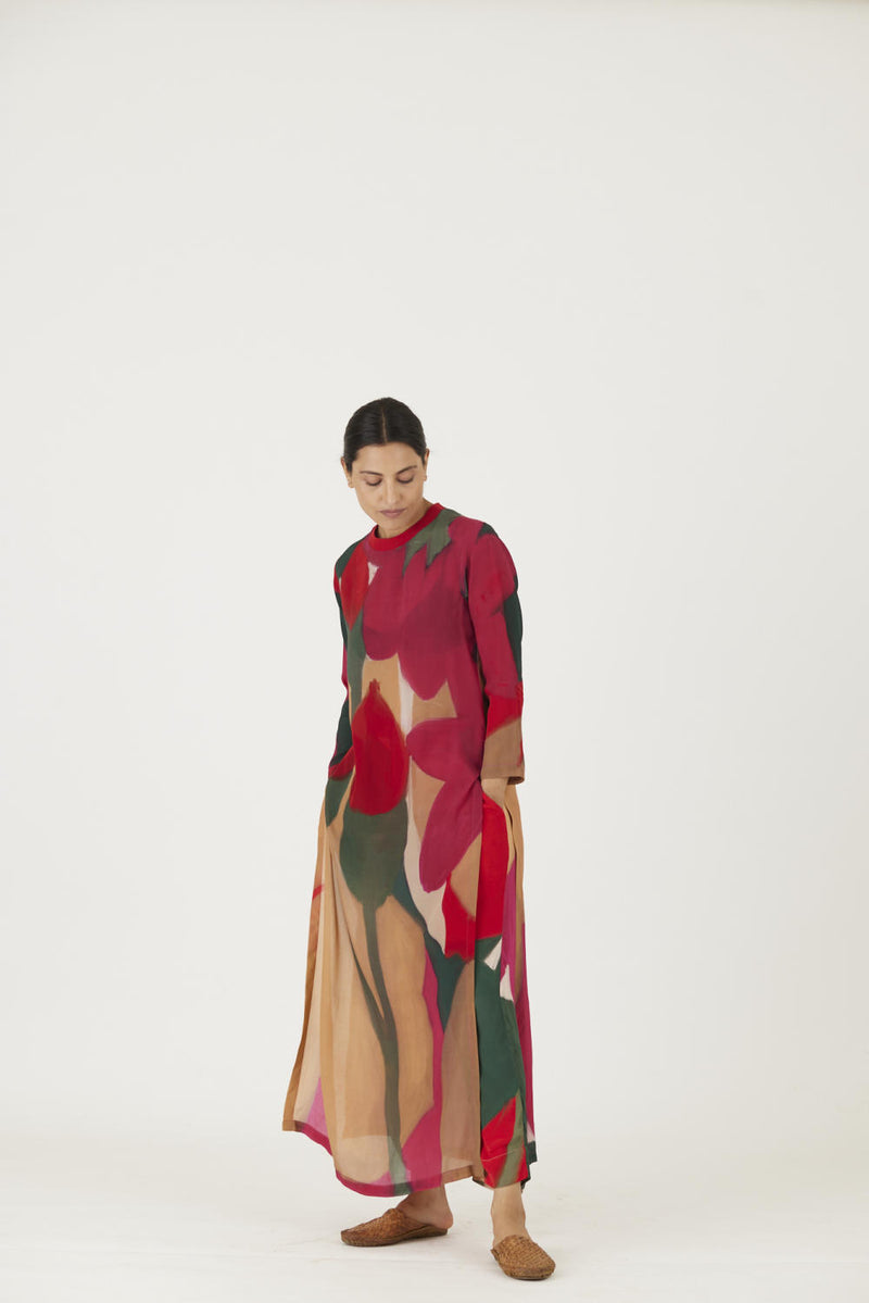 LEI LANI RED LONG KURTA SET Kurta Sets by Yam for women in Singapore