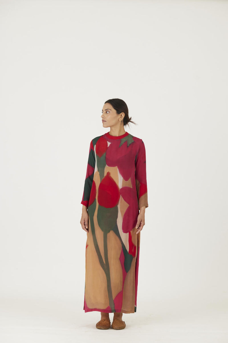 LEI LANI RED LONG KURTA SET Kurta Sets by Yam for women in Singapore