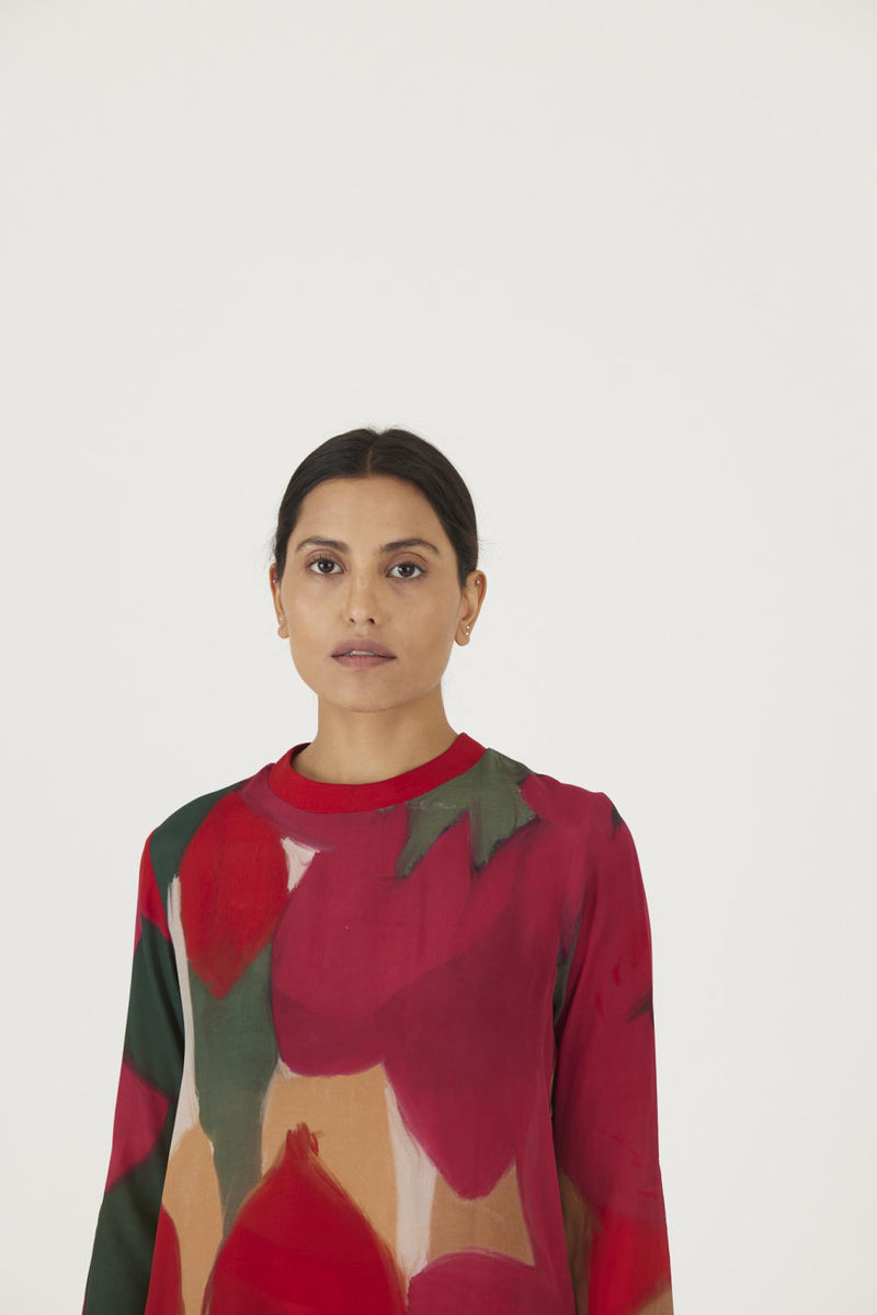 LEI LANI RED LONG KURTA SET Kurta Sets by Yam for women in Singapore