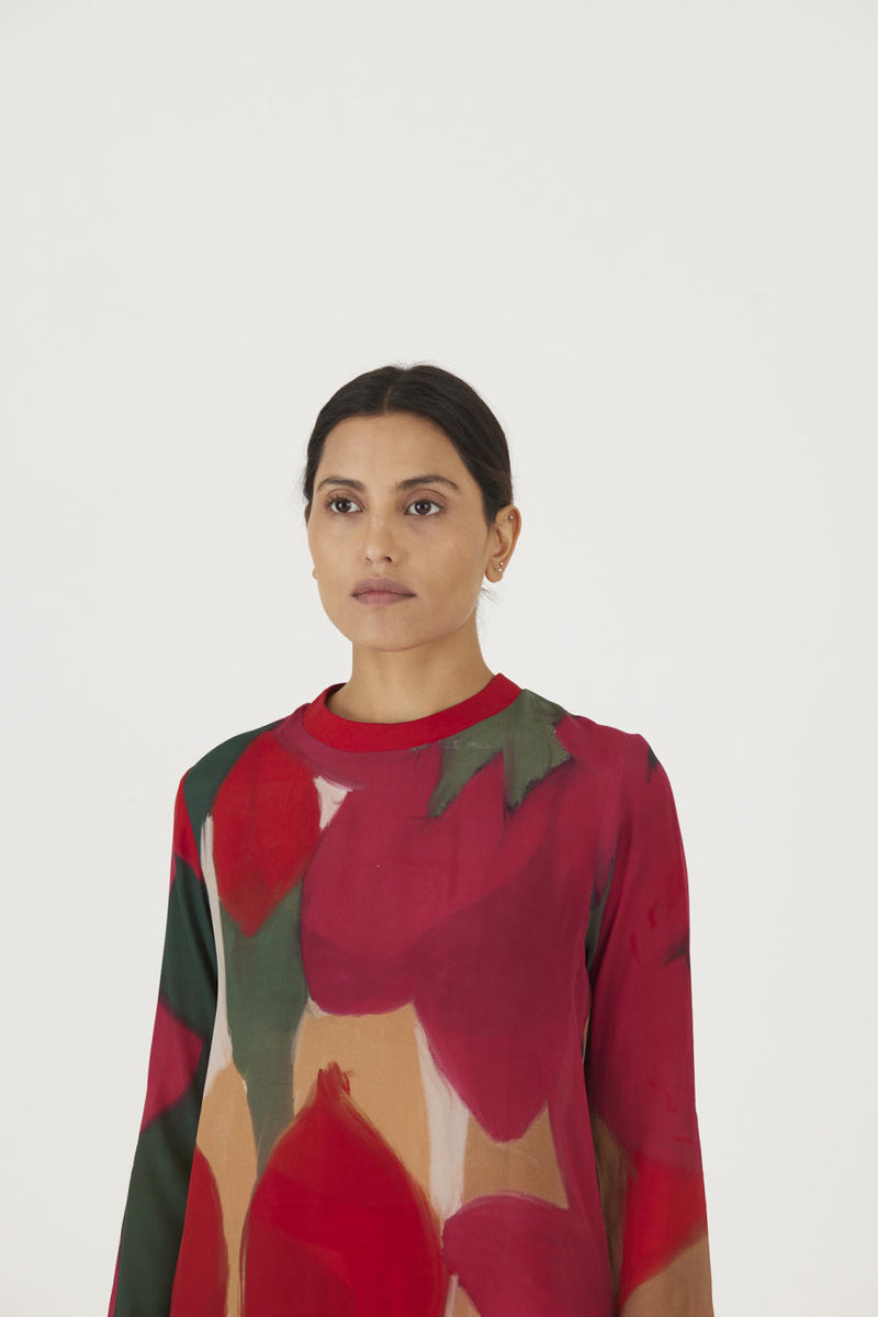 LEI LANI RED LONG KURTA SET Kurta Sets by Yam for women in Singapore