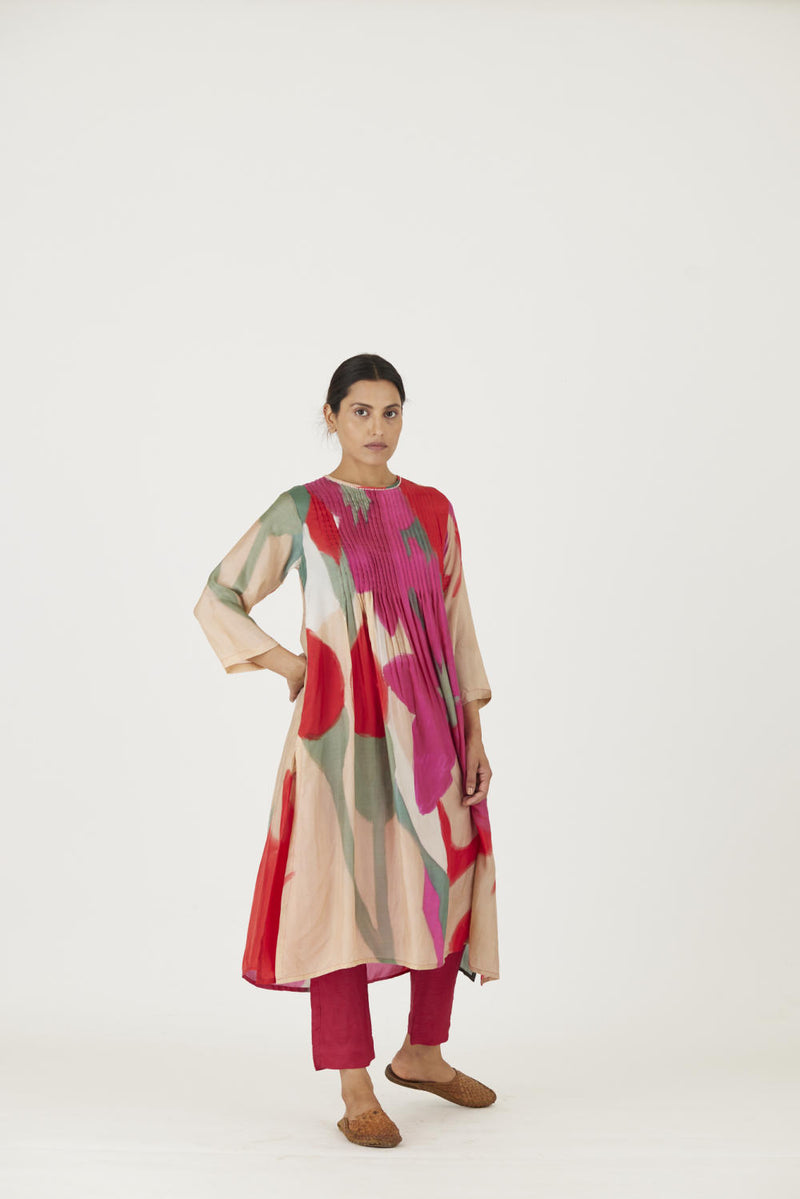 LEI LANI RED PINTUCKS KURTA SET Kurta Sets by Yam for women in Singapore