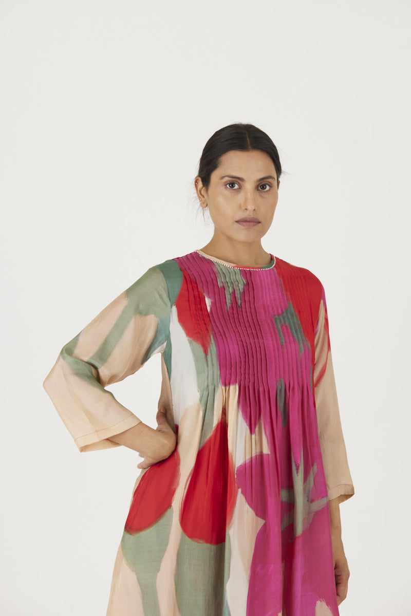LEI LANI RED PINTUCKS KURTA SET Kurta Sets by Yam for women in Singapore