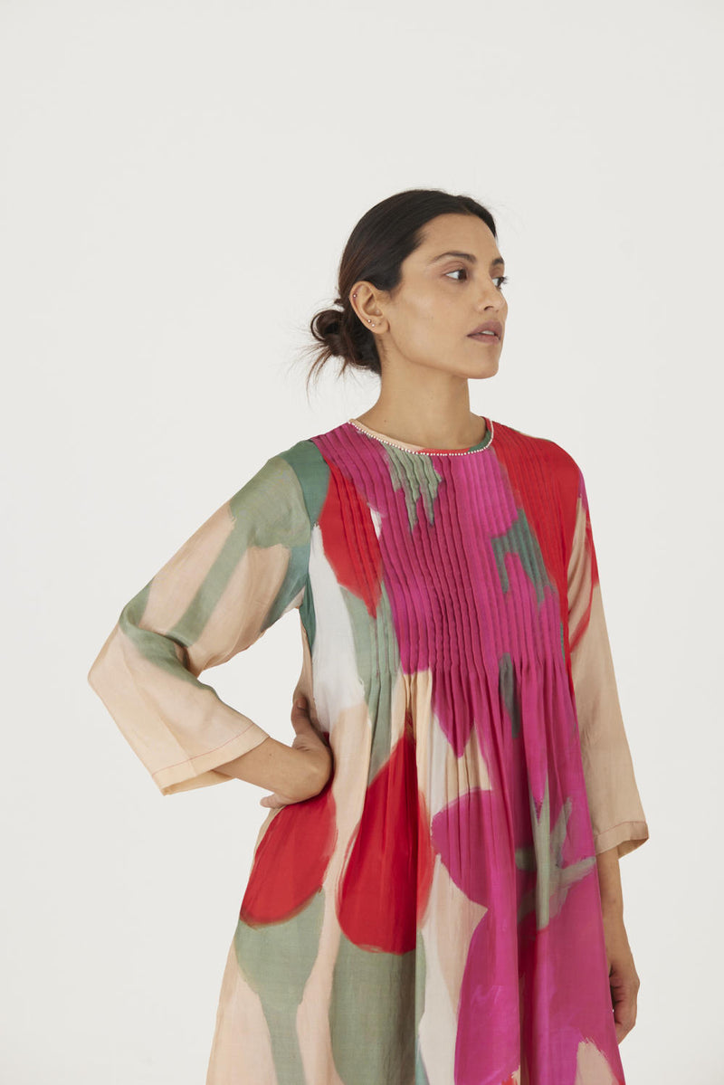 LEI LANI RED PINTUCKS KURTA SET Kurta Sets by Yam for women in Singapore