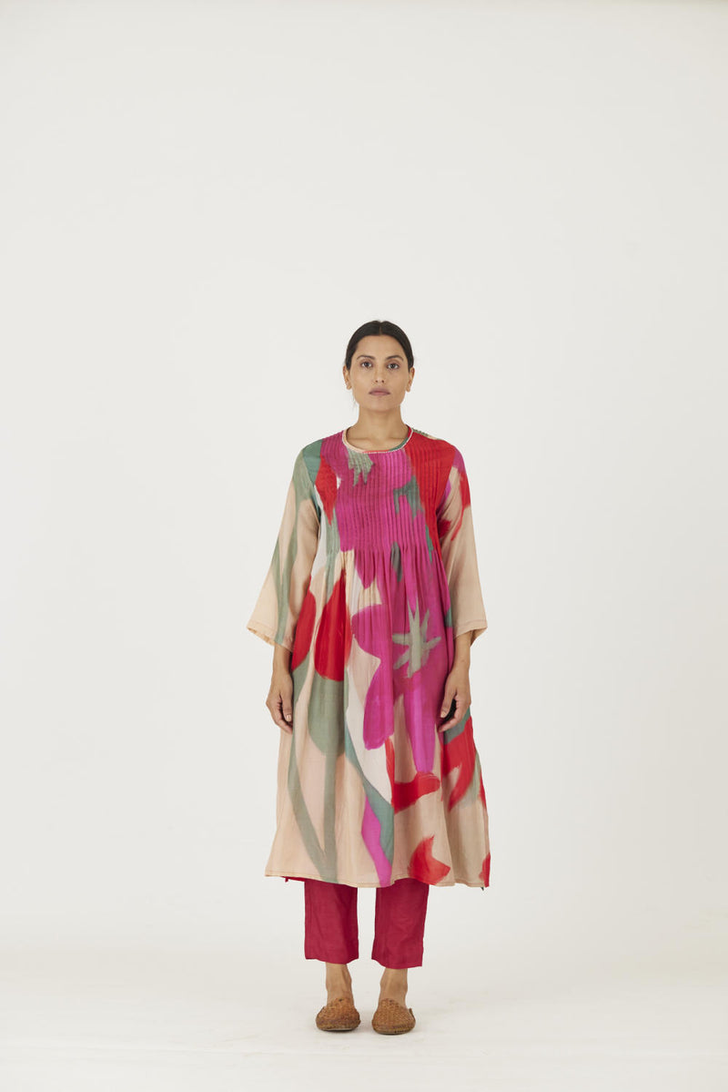 LEI LANI RED PINTUCKS KURTA SET Kurta Sets by Yam for women in Singapore