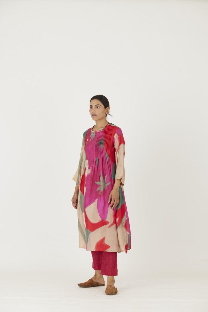 LEI LANI RED PINTUCKS KURTA SET Kurta Sets by Yam for women in Singapore