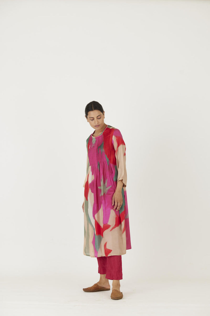 LEI LANI RED PINTUCKS KURTA SET Kurta Sets by Yam for women in Singapore