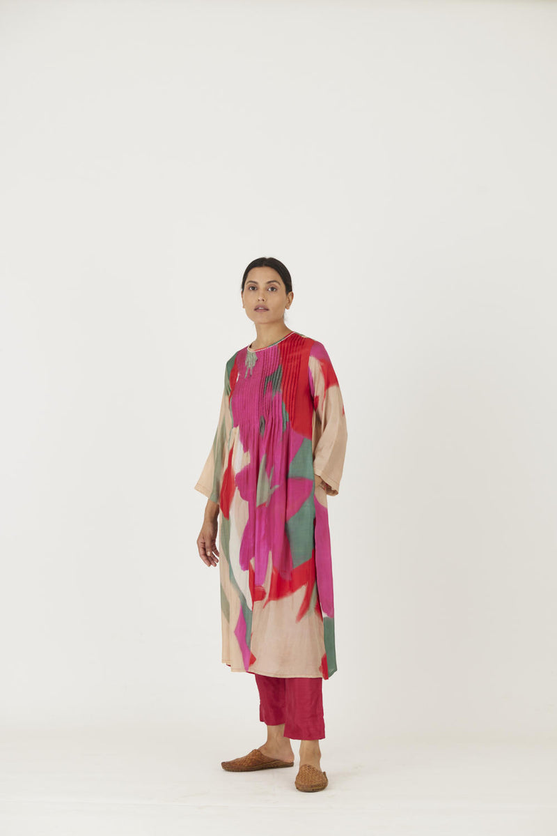LEI LANI RED PINTUCKS KURTA SET Kurta Sets by Yam for women in Singapore
