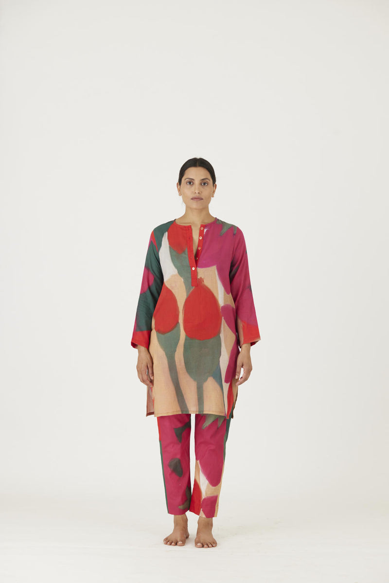 LEI LANI RED SHORT KURTA SET Kurta Sets by Yam for women in Singapore