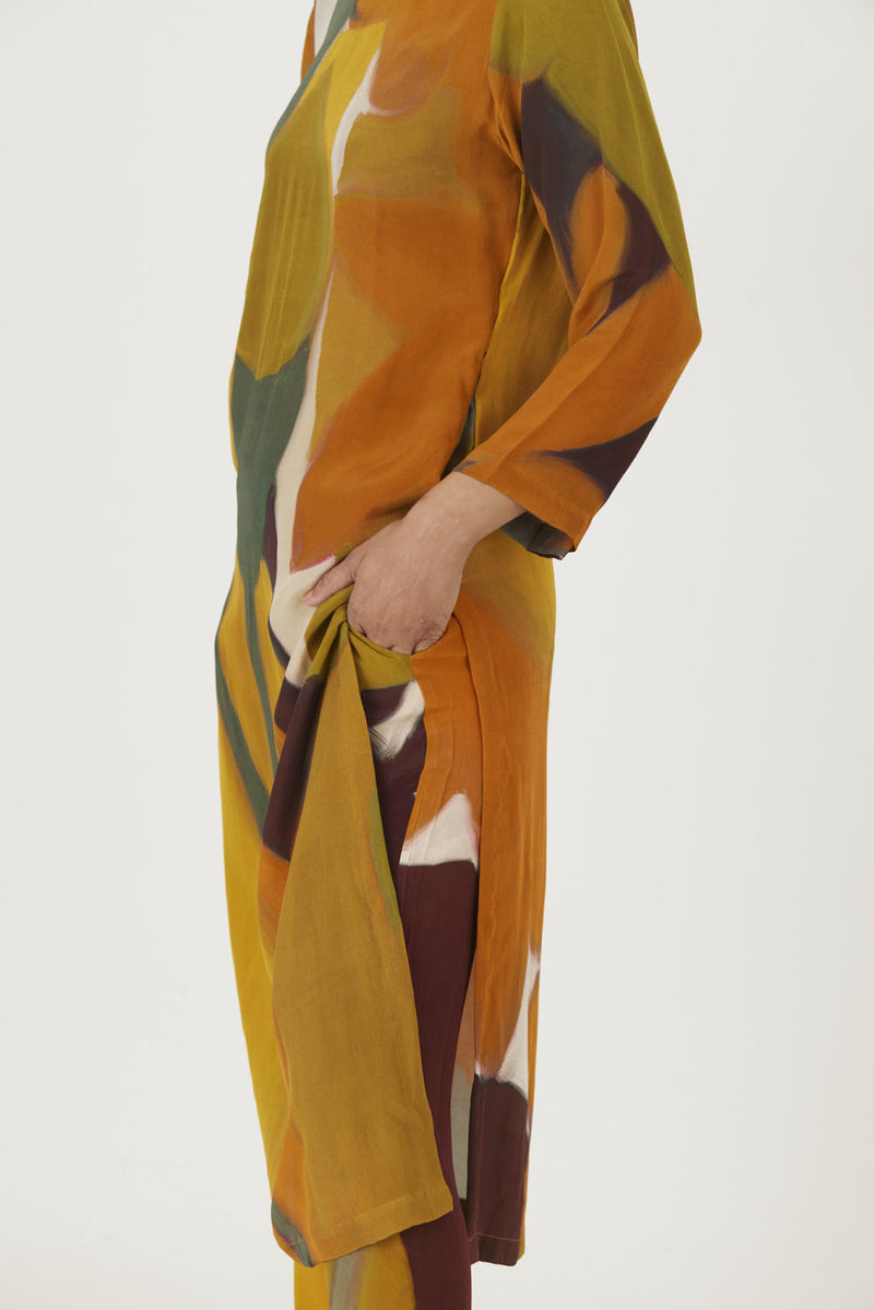 LEI LANI YELLOW LONG KURTA SET Kurta Sets by Yam for women in Singapore