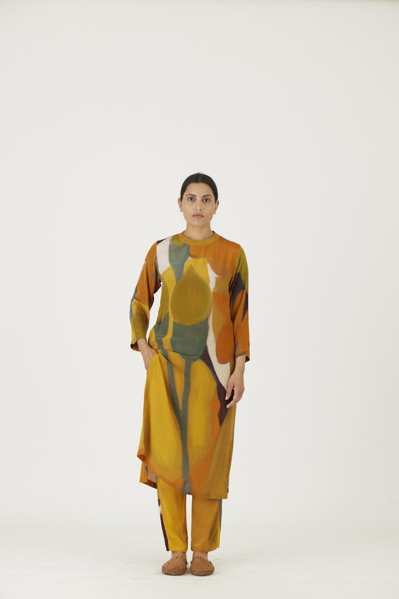 LEI LANI YELLOW LONG KURTA SET Kurta Sets by Yam for women in Singapore