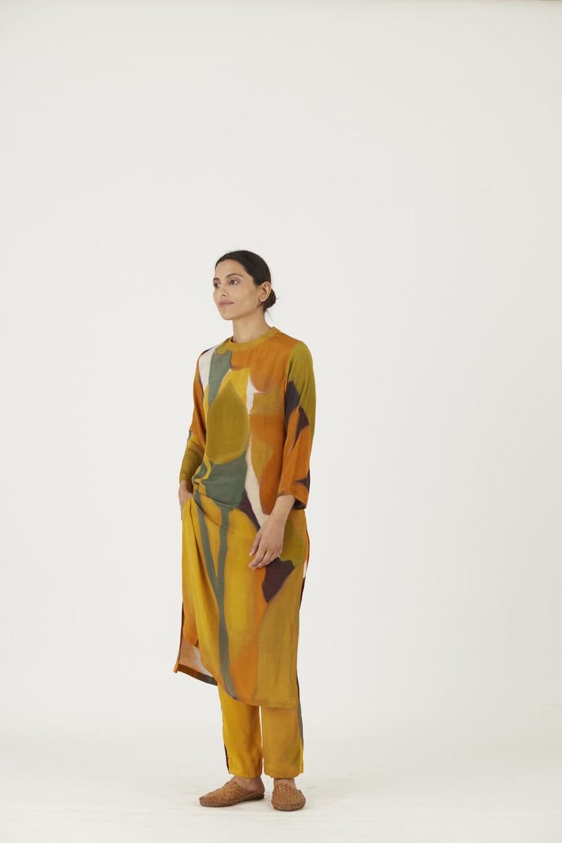 LEI LANI YELLOW LONG KURTA SET Kurta Sets by Yam for women in Singapore